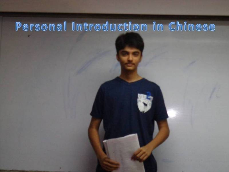 Personal introduction in Chinese